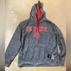 Top of the World Gray and Red NC State Men's Hoodie Large (PH)